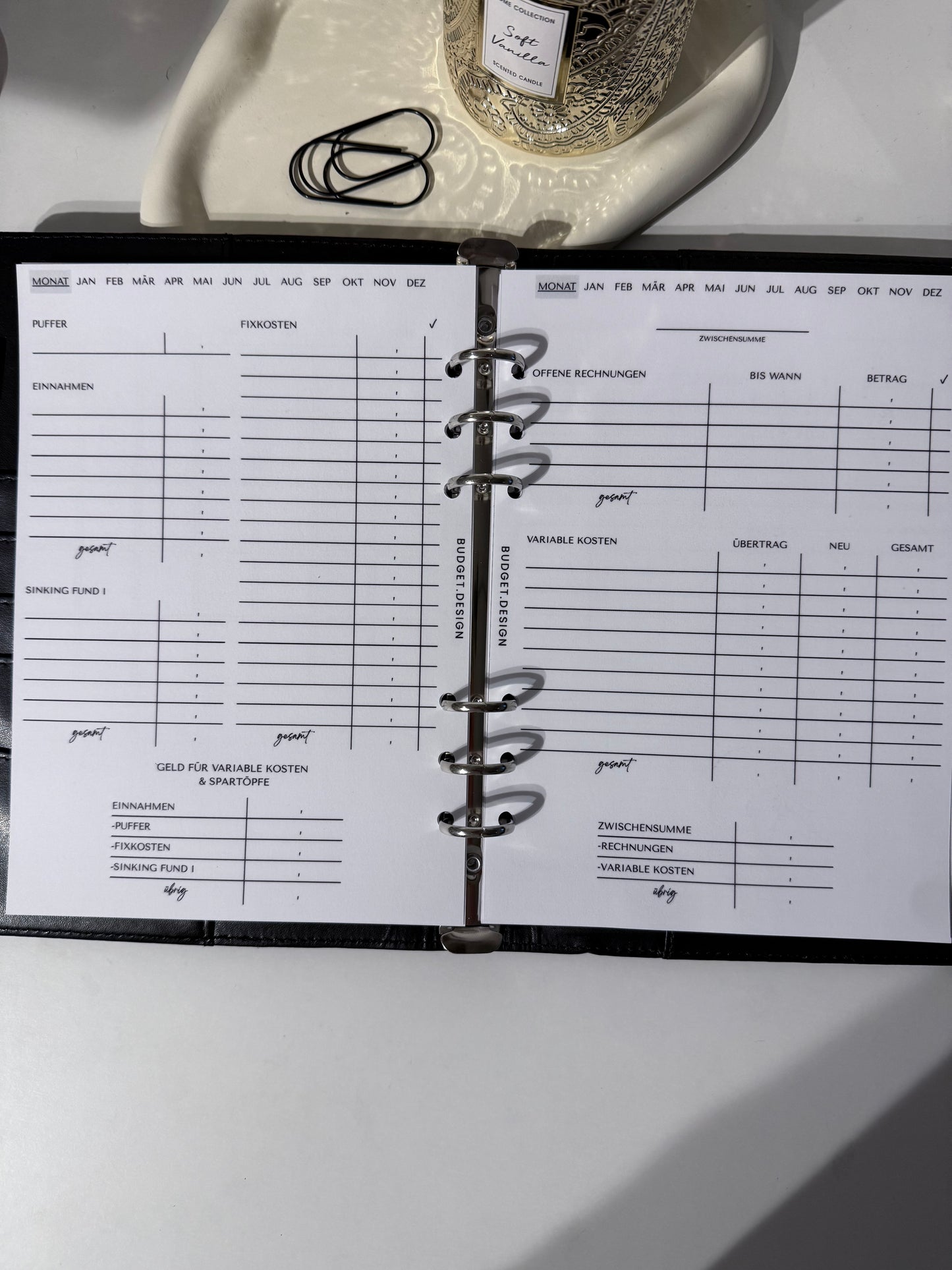 🌸 Budget Starterset „White Bloom“ – Für deinen stilvollen Finanz-Neustart 🌸