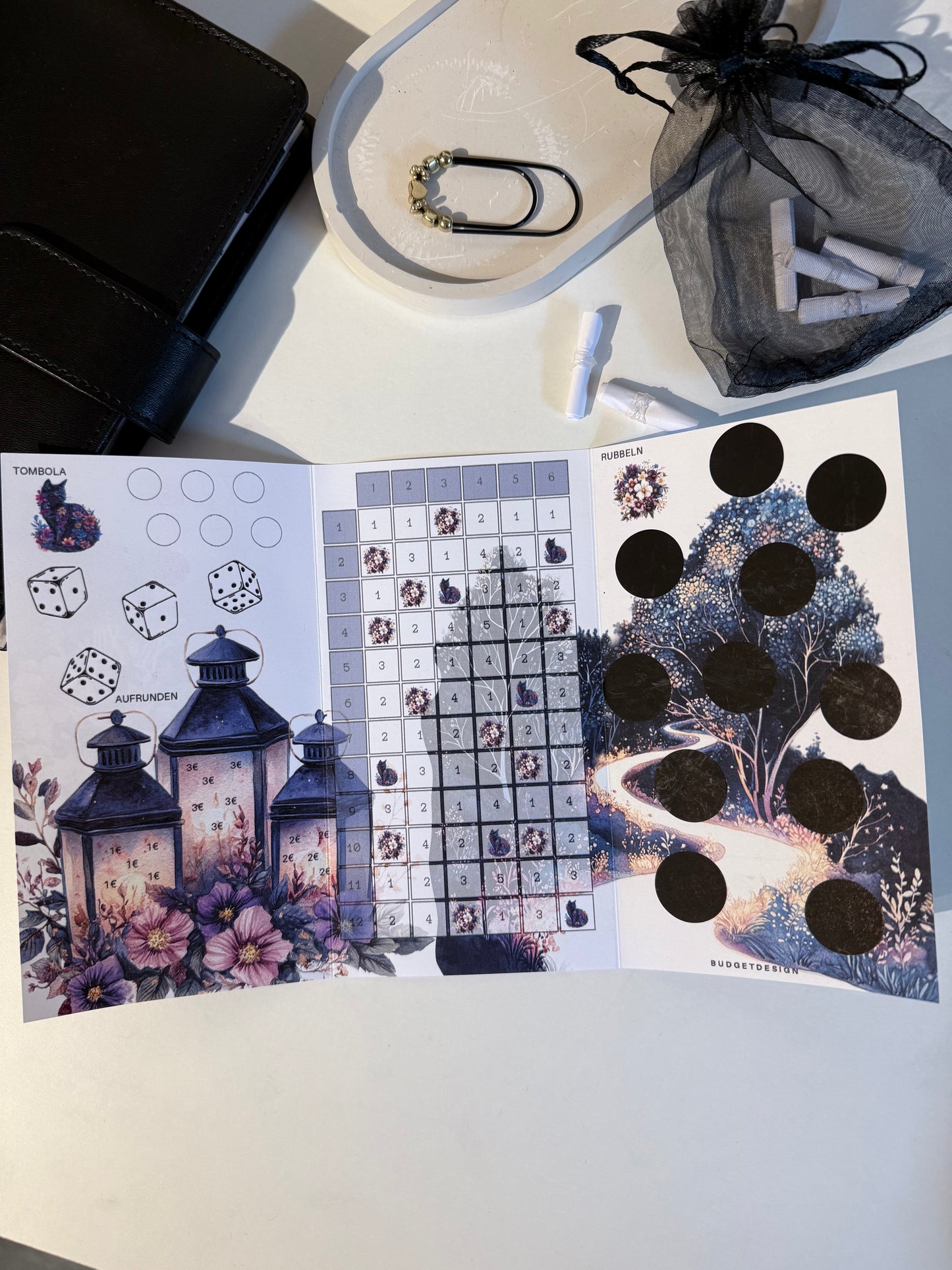 3er Klappkarte - Night Garden