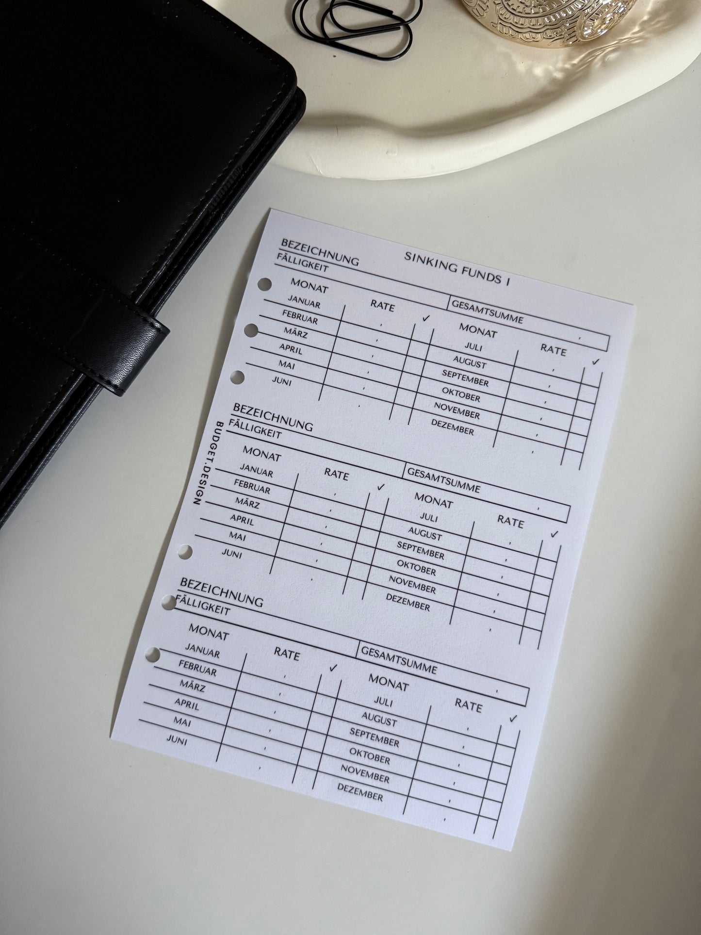 Finanzplaner Zusatzseiten | matt laminiert | A5