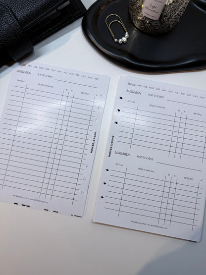 Finanzplaner undatiert | 12 Monate | A5