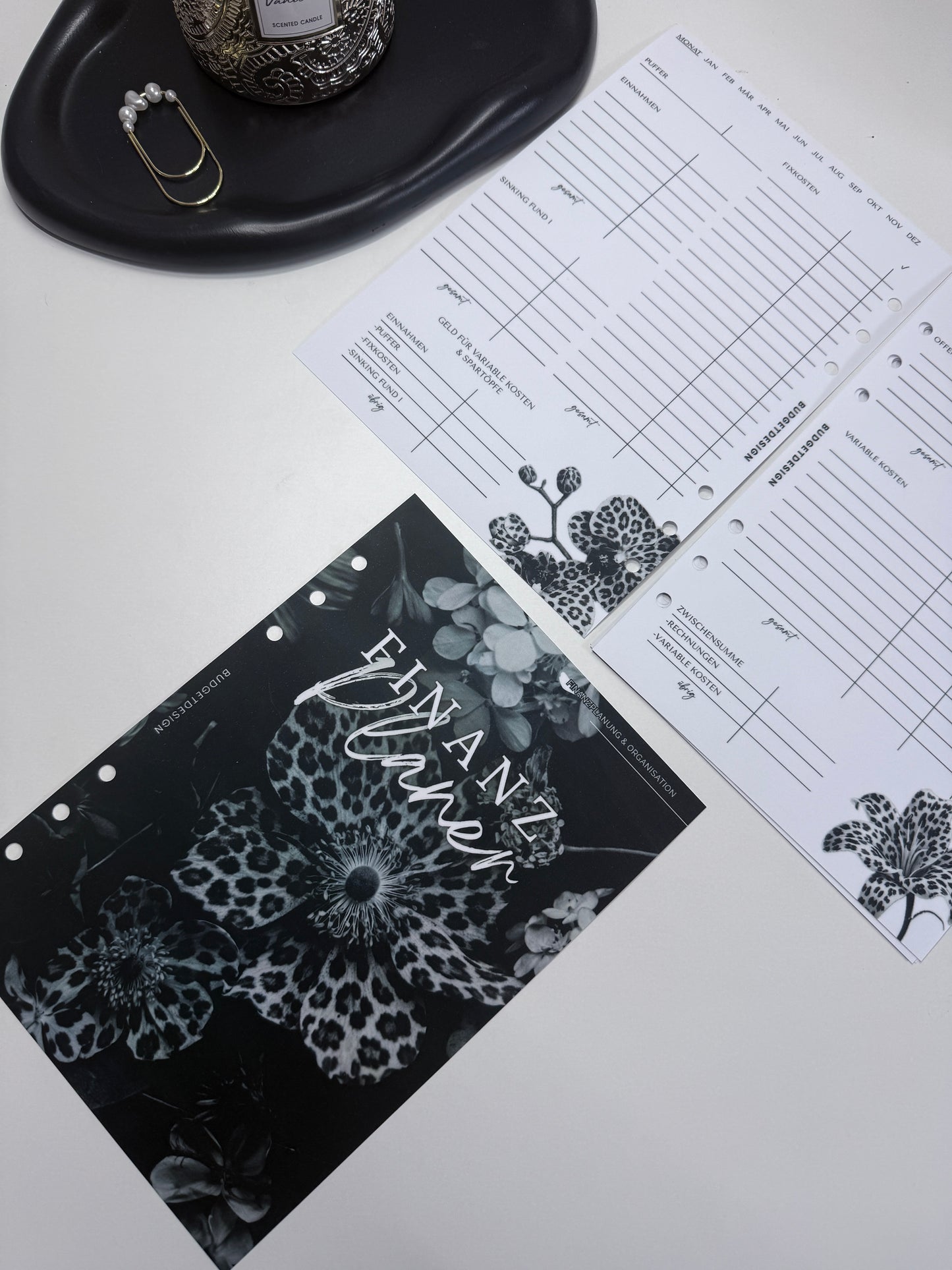 Finanzplaner Leo Flowers | matt laminiert | A5