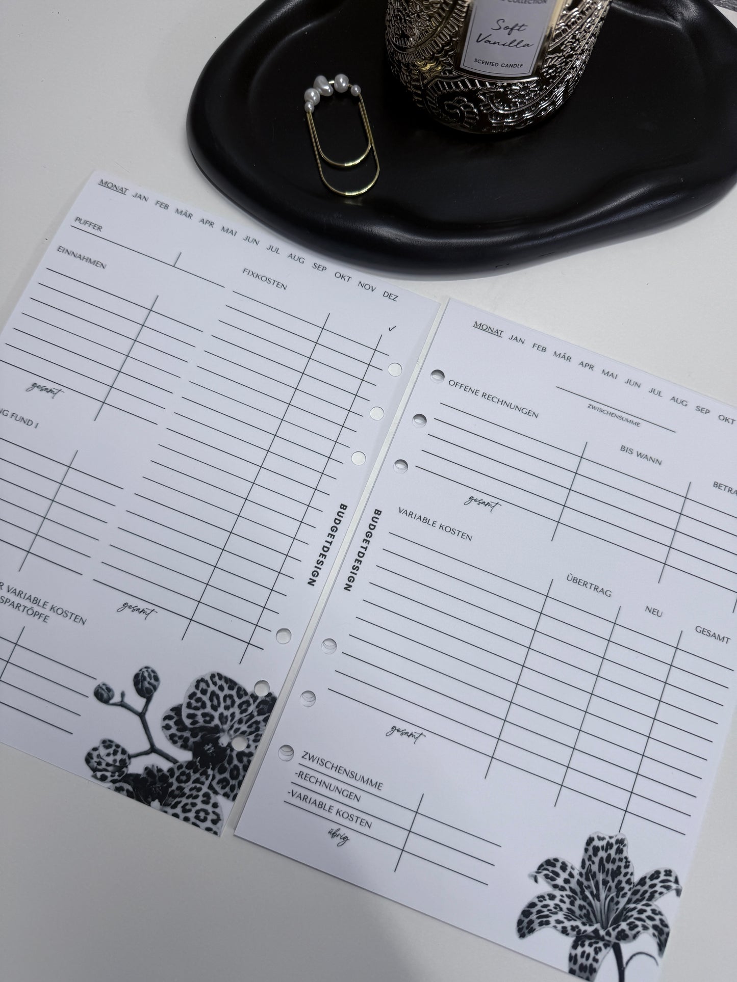 Finanzplaner Leo Flowers | matt laminiert | A5