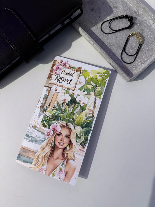 2er Klappkarte - Orchid Resport