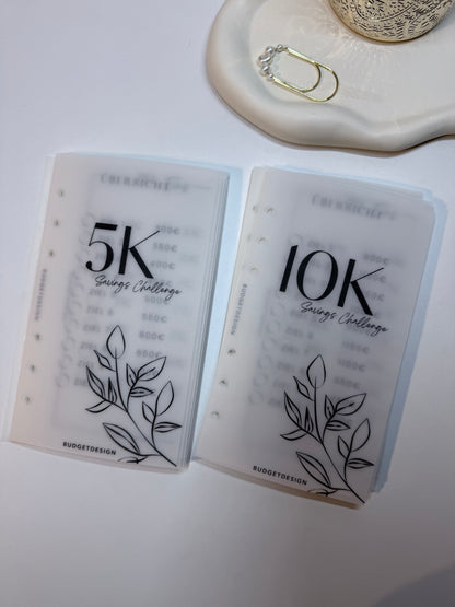 Sparchallenge | 10 transparente Geldumschläge | Frosty Design