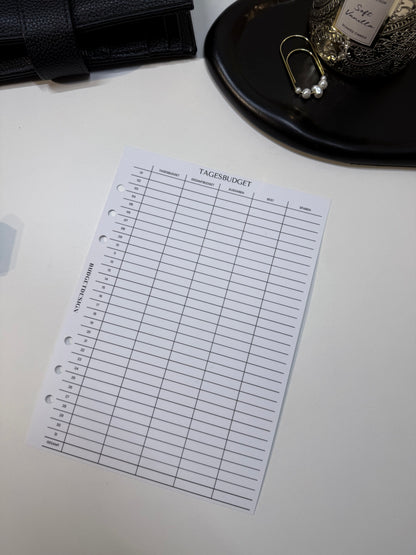 Finanzplaner Zusatzseiten | matt laminiert | A5