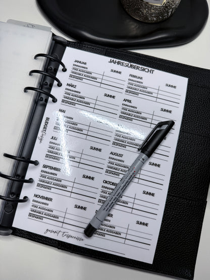 Budget Starter Set in A5 in Elegantem Schwarz